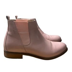 Ten Points “Linn” Pink Leather Chelsea Boots Size 39